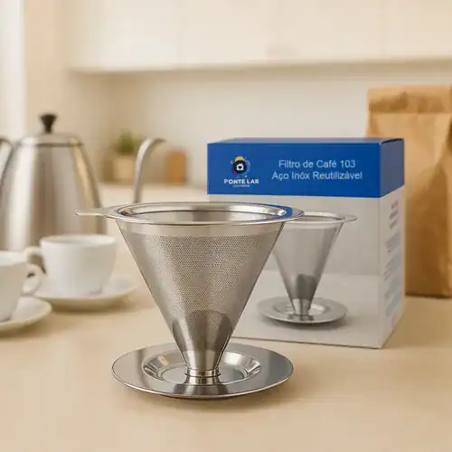 Filtro Café Reutilizável Inox Modelo 103